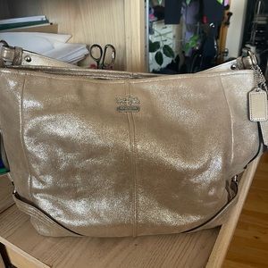 Gold Metallic Coach Purse